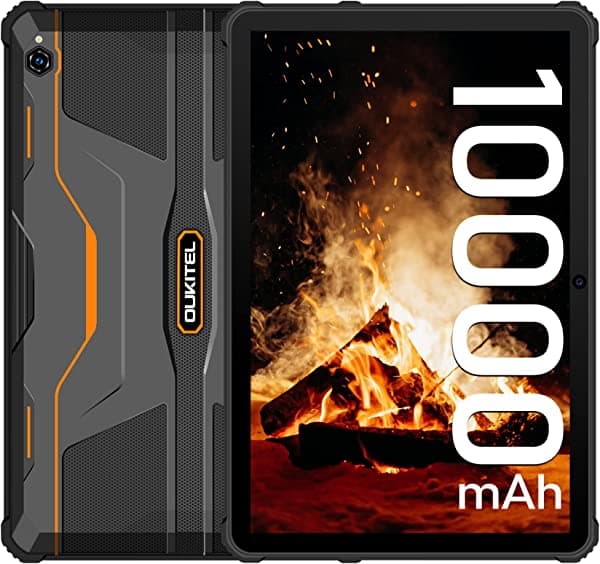 OUKITEL Tablet resistente RT1, tabletas Android 11 de 10.1 pulgadas, batería grande de 10000 mAh, Octa-Core 4GB RAM 64GB ROM Tablet PC, Dual SIM 4G LTE +5G WiFi, 16+16MP cámara impermeable tablet, GPS, OTG, BT5.0 OUKITEL RUGGED TABLET