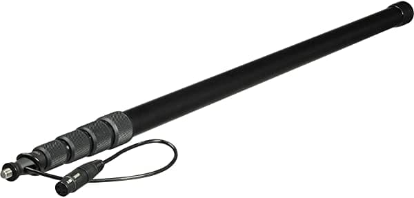 K-Tek ke144 Boom Polo de aluminio con cable en espiral, 3-pin XLR, salida inferior KTEK-KE144CC