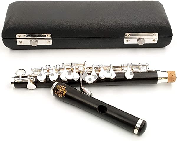 MORESKY Ebony Piccolo C Key Cuproníquel, flauta de tamaño medio chapado en plata, material corporal ébano (MPC-163)