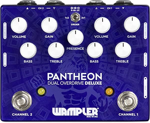 Wampler Pantheon Deluxe - Pedal de overdrive doble con MIDI, azul DUAL PANTHEON