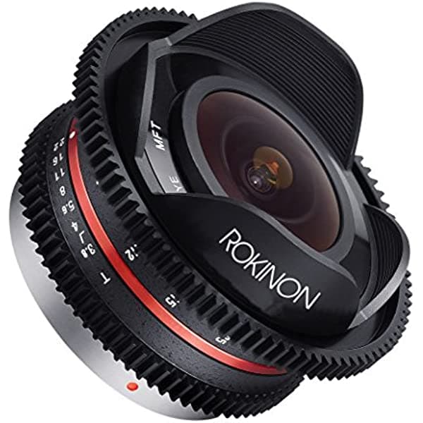 Rokinon CV75MFT-B - Lente de ojo de pez (0.295 in, T3.8, para cámaras Olympus/Panasonic Micro 4/3), color negro
