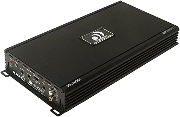 Massive Audio BP2000.1 Blade Series. 2000 vatios, 1 Ohm estable, Clase D Monoblock Amplificador de Coche con Bass Boost.