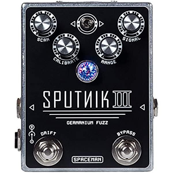 Spaceman Sputnik III - Pedal de efectos de guitarra germanio Fuzz con controles de escaneo, calibración, rango y señal, interruptor de deriva y derivación verdadera, edición estándar SM-SP3-SD