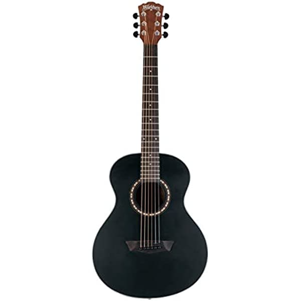 Washburn AGM5BMK-A-U Apprentice Mini GA - Tapa de pícea negra mate
