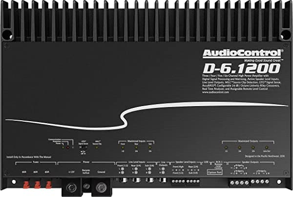 AudioControl D-6.1200 - Amplificador de coche (6 canales, con procesamiento de señal digital y mando a distancia ACR-3)