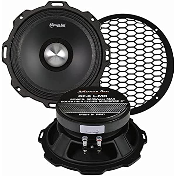 American Bass Paquete de 4 altavoces de coche de rango medio de 8 pulgadas, 800 vatios máx. GF-8 L-MR GF-8-L-MR-4Pack