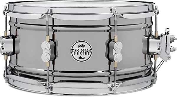 Pacific Drums PDP Concept Series Negro Níquel Sobre Caja De Acero Tambor 6.5"X13" PDSN6513BNCR