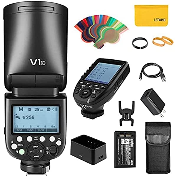 Godox V1-C 76Ws 2.4G TTL ronda cabeza de flash con Godox XPro-C Godox V1C + Xpro-C