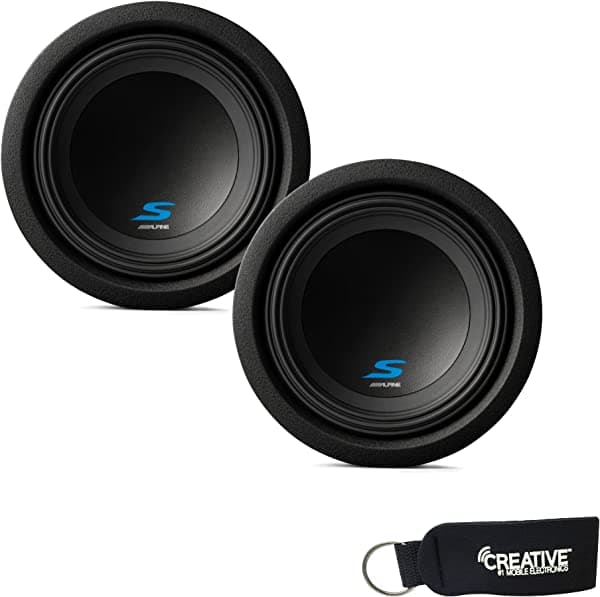 Alpine Subwoofer paquete - Dos S-W8D4 Serie S 8" Dual 4 Ohm Subwoofers S-W8D4+S-W8D4