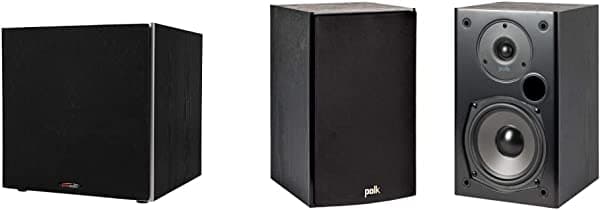 Polk Audio T15 estante, Altavoces, 2 unidades), color negro