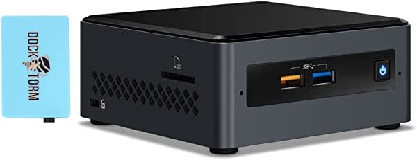 Intel NUC7CJYHN - Mini escritorio Celeron J4005 de 2 núcleos, 8 GB de RAM, 1 TB SATA SSD, gráficos integrados, WiFi, Bluetooth, 2 x HDMI, tarjeta SD, Win 10 Pro con Hub