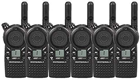 Paquete de 6 walkie talkies de radio de dos vías Motorola CLS1110 6 Pack