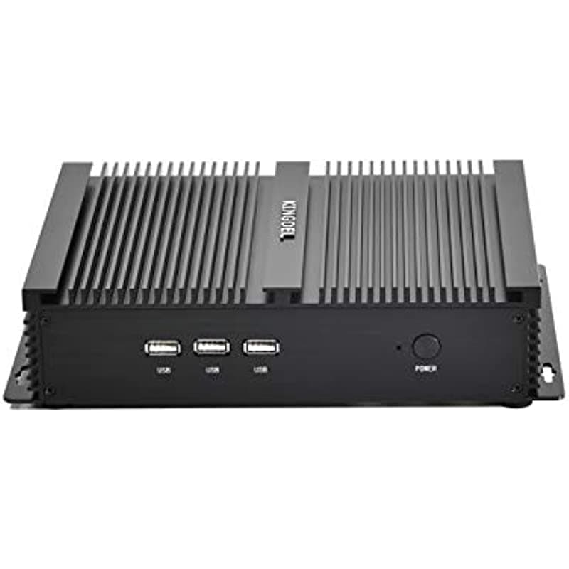 KINGDEL Tiny Nettop HTPC, Intel i7 CPU Mini PC de escritorio, 16 GB de RAM, 128 GB de SSD, 2xCOM RS232,4xUSB 3.0, HD, VGA, carcasa de metal NC3000