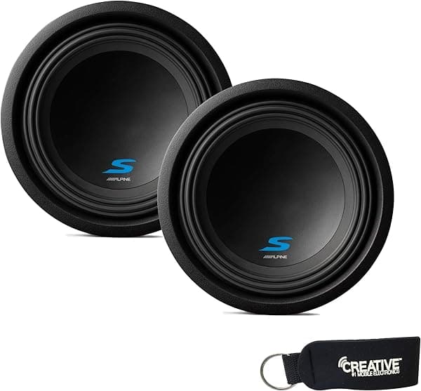 Alpine Subwoofer paquete - Dos S-W10D2 Serie S 10" Dual 2 Ohm Subwoofers S-W10D2+S-W10D2