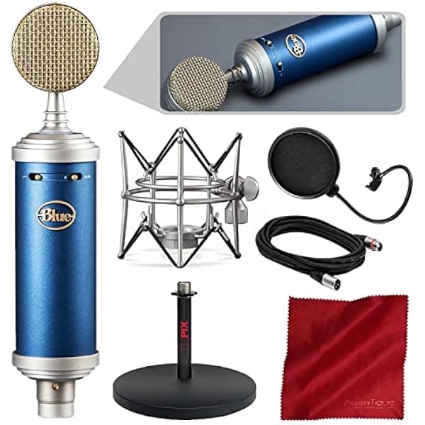 Blue Microphones Bluebird SL condensador micrófono con soporte de micrófono, filtro Pop, y paquete básico BLUEBIRD SL_B