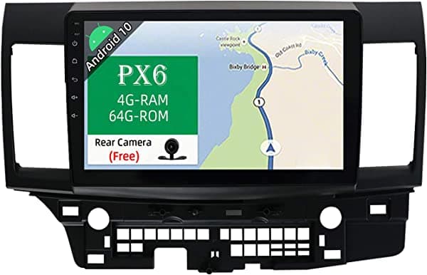 BXLIYER PX6 Android 10 estéreo doble DIN para auto para Mitsubishi Lancer (2010-2016) Unidad principal - 【4G+64G】 - Cámara de retroceso gratuita - 10.1 pulgadas - Compatible con volante Bluetooth Google WiFi 4G CarPlay