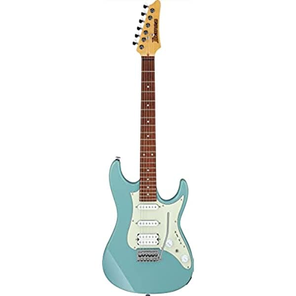 Ibanez Guitarra eléctrica de cuerpo sólido de 6 cuerdas para diestros, azul (AZES40PRB)