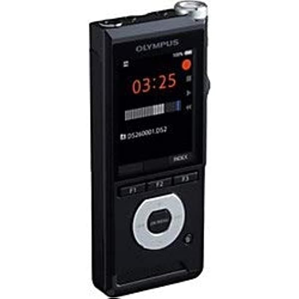 OLYMPUS OM Digital Solutions DS-2600 Grabadora de voz digital, baterías recargables, funda y software de dictado de soluciones digitales, color negro