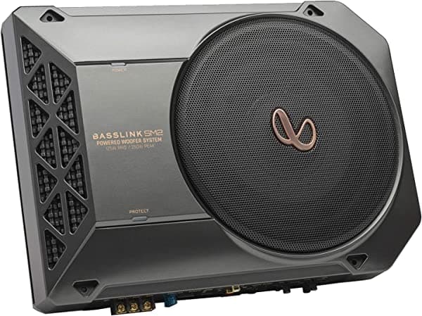Infinity Basslink SM2 - Subwoofer bajo asiento de 8 pulgadas con control remoto SUBBLSM2AM