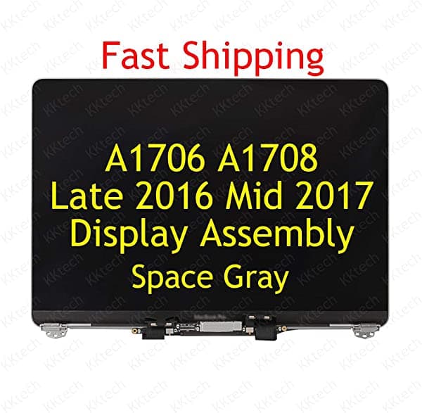 KKtech 661-05095 - Pantalla de repuesto para MacBook Pro de 13" A1706 A1708 (modelos a partir de 2016 y mediados de 2017), color gris