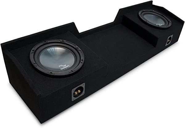 Compatible con Chevy Silverado Ext Cab 1999-2006 - Harmony R104 Caja para subwoofer doble 10" HA-SUB-PACKAGE169