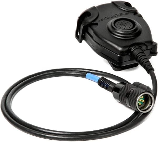3.3 yard Peltor push-to-talk (PTT) adaptador Militar radios fl5601 - 02, con 6 pines mil-c-55116 conector fl5601 - 02