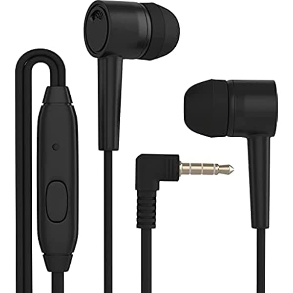 Maeline Auriculares con cable con micrófono 500 unidades, nuevos auriculares intraurales con graves potentes, auriculares de alta calidad de sonido compatibles con iPod, iPad, MP3, teléfonos Android, se adapta a todos los conectores de 0.138 in (paquete de 500, negro) 240