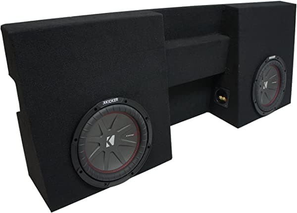 American Sound Connection Kicker Bundle compatible con Toyota Tacoma doble cabina 2005-2015 43CWR102 CompR CWR doble 10" caja para subwoofer cargada KICKER16-PACK716