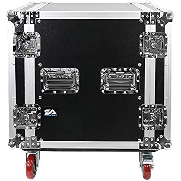 Seismic Audio - 12 Space Pro Audio DJ Road Rack Case con ruedas - 12U Pro Tour Grade Rack SA-PTR-12UC