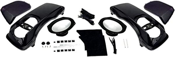 Hogtunes - Kit de altavoz con tapa de alforja de 6.0 x 9.0 in, con altavoces de 2 ohmios para modelos Harley-Davidson Touring 1998-2013,692 2/LID 692.2 4405-0289