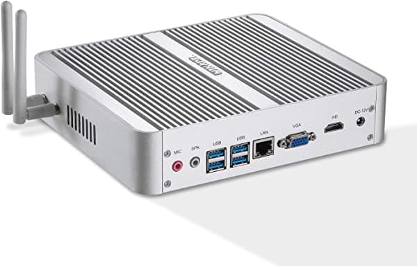 Kingdel Mini computadora de escritorio, mini PC sin ventilador, Intel i5 de 8ª generación. CPU de 4 núcleos, 16 GB de RAM, 500 GB SSD, 4K: 4096 x 2304, puerto HD, Gigabit Ethernet, Windows 11 Pro NC780-8250U