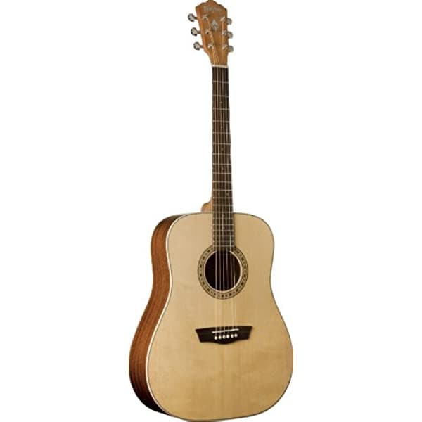 Washburn WD7S Harvest Series - Guitarra acústica sólida Sitka Spruce/Cahogany Dreadnought - Brillo natural