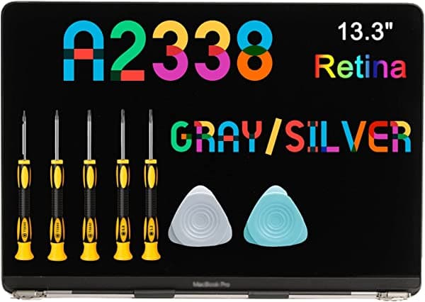 Seven Puppy Pantalla De Repuesto Para Macbook Pro M1 Retina 13.3" A2338 Emc 3578 Myd83 Myd92 Myda2 Mydc2 Full Led Lcd Display Assembly (A2338 Space Grey)