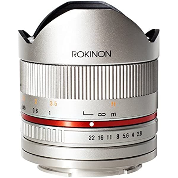 Rokinon - 8 mm F2.8 Series 2 Fisheye Lente para cámaras Sony E Fuji X Plateado RK8MS-FX