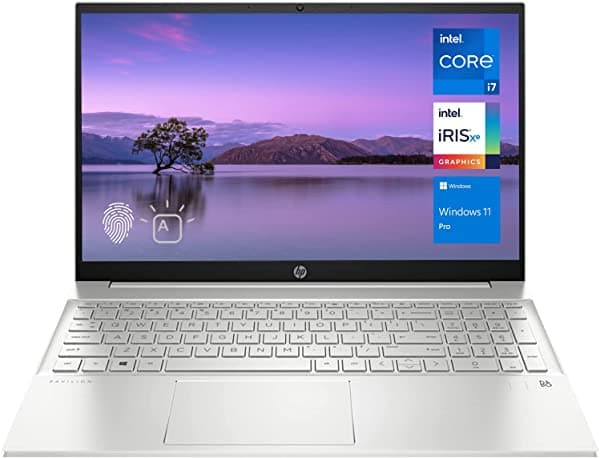 Portátil HP Pavilion 15 más reciente 2021, pantalla FHD IPS Micro-Edge de 15.6 pulgadas, Intel Core i7-1165G7, gráficos Intel Iris Xe, RAM DDR4 de 16 GB, SSD PCIe de 2 TB, Win 10 Pro 436H0EA