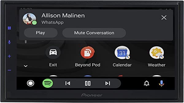 Pioneer DMH-WC5700NEX - Estéreo para auto de 6.8 pulgadas, receptor multimedia con Apple CarPlay, Android Auto, Amazon Alexa, Bluetooth manos libres, listo para SiriusXM, pantalla táctil capacitiva (sin CD)