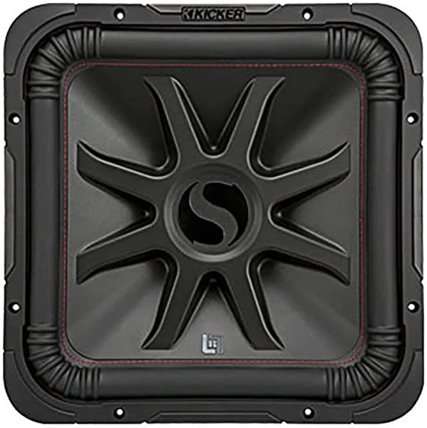 Kicker 45L7R152 1800 vatios doble bobina de voz de 2 ohmios de 15 pulgadas, subwoofer cuadrado L7R L7R152 (45L7R152)