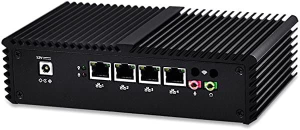Qotom Mini PC Q330G4 con procesador Intel Core i5 compatible con Aes-Ni, 4 Intel Gigabit Nic Mini PC Firewall Router Qotom-Q350G4Y