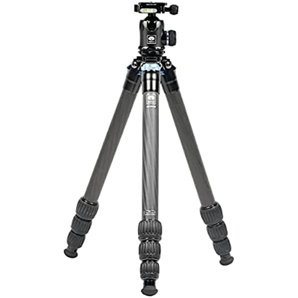 SIRUI AM-284 Trípode de cámara profesional de fibra de carbono con rótula de bola K20X, carga 55 libras (AM-284+K20X) AM-K