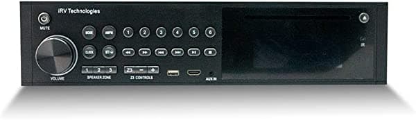 iRV Technology iRV35 Am/FM/DVD/MP3/MP4/USB/HDMI/Arc Threater - Soporte de pared Bluetooth de 3 zonas, radio estéreo independiente con control de aplicación, 5 pulgadas