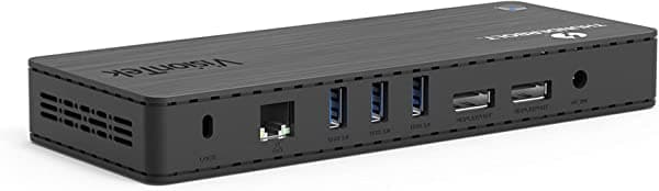 VisionTek VT4800 Thunderbolt 3 USB C Hybrid Docking Station con suministro de energía de hasta 60 W, compatible con laptop y Mac, 2 DisplayPort 1.4, 2 USB 3.1, 2 USB 3.0 - 901292