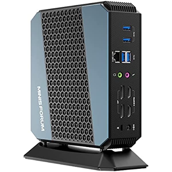 OUBENLO Mini PC HX90 AMD Ryzen 9 5900HX Mini computadora de escritorio, 32 GB DDR4 RAM/512 GB PCIe SSD, 2 HDD compatible, 2 HDMI/2X DisplayPort/ 4K @60Hz, LAN de 2.5 Gbps, 1 USB-C, 5X USB 3.0