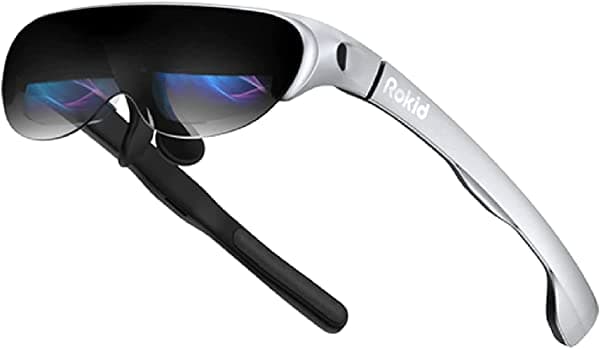 Rokid Air AR Glasses, Augmented Reality Glasses Wearable Headsets Smart Glasses for Video Display, Myopia Friendly Portable Massive 1080P Screen, Game, Watch on Android/iOS/PC/Tablets/Game Consoles