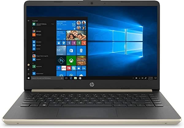 HP portátil de 14", Intel Core i3-1005G1, 4 GB SDRAM, 128 GB SSD, oro pálido, 14-DQ1038wm