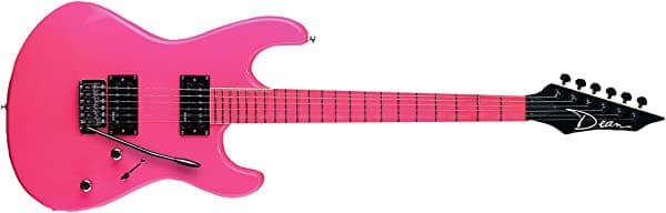 Dean Custom Zone Guitarra eléctrica de cuerpo sólido, 2 Humbuckers Florescent Pink CZONE FLP