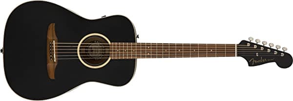 Fender Malibu Special - Guitarra acústica de la serie California - Negro mate con funda acolchada 970822106