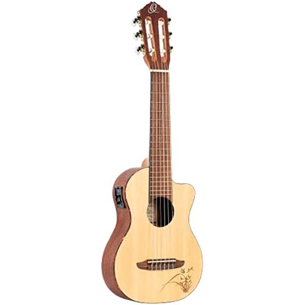 Ortega Guitars 6 cuerdas Bonfire Series Cutaway Guitarlele, electroacústica, diestro, (RGL5CE)