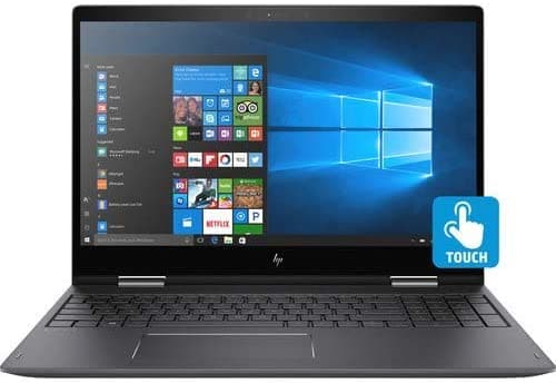 HP Envy x360 15.6" FHD MultiTouch Display Micro-Edge 2-in-1 Flagship Notebook 4-Core AMD Ryzen 5 2500U Hasta 3,6 Ghz 1TB HDD, Webcam, teclado retroiluminado, Radeon Vega, Windows 10 HP ENVY x360 15.6" 2-IN-1