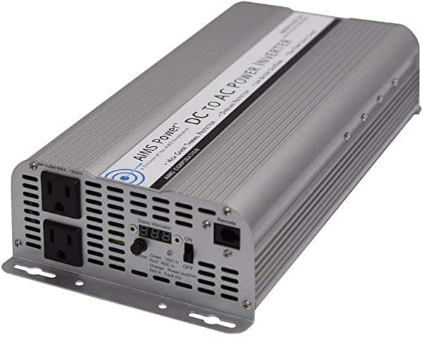 AIMS Power Inversor de potencia sinusoidal modificado de 2500 W, potencia máxima de sobretensión de 5000 vatios y salidas de CA. PWRINV250012W