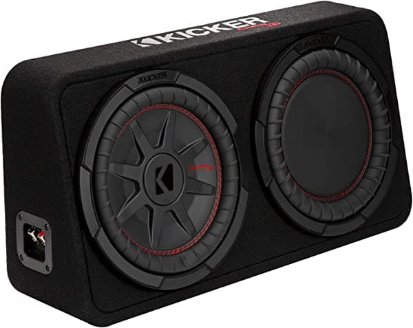 KICKER CompRT Subwoofer de 10 pulgadas (9.8 in) en perfil delgado encl, 2 ohm, cumple con RoHS 48TCWRT102